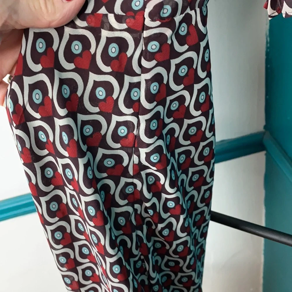 Zara heart print midi dress Sm